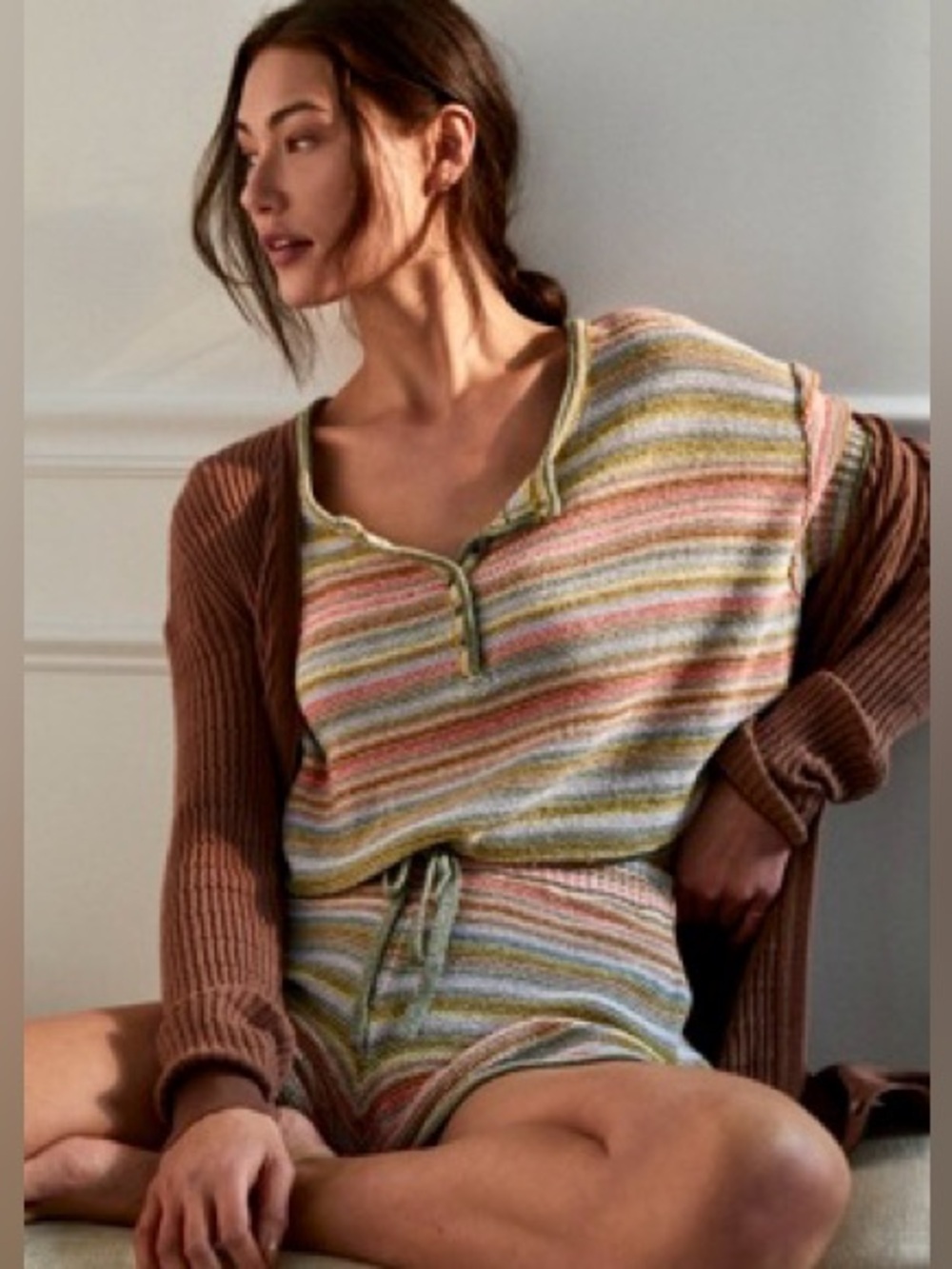 DAILY PRACTICE BY ANTHROPOLOGIE KNIT LOUNGE SET
 - Multicolor - Medium